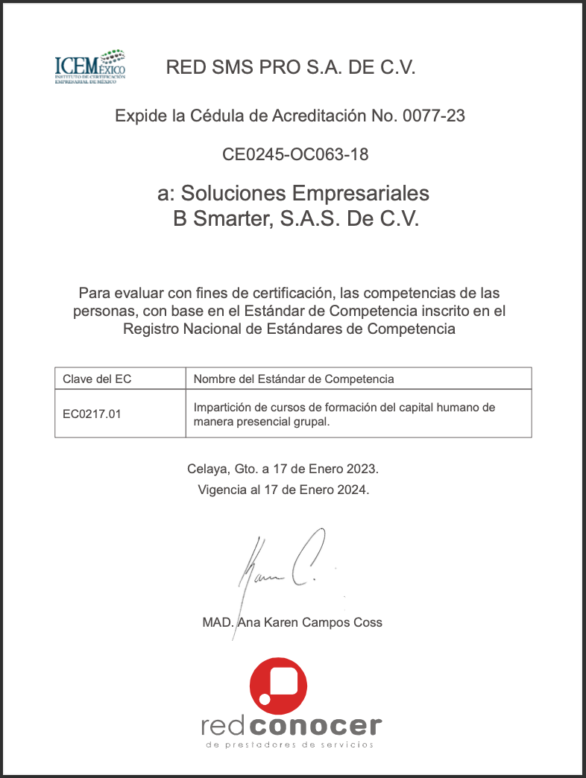 Centro Evaluador Oficial CONOCER – BSmarter